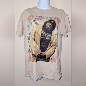 Notorious BIG Adult Unisex Medium T-Shirt Floral Memorial Christopher Wallace